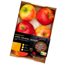 Verspakket appel kruimel dessert